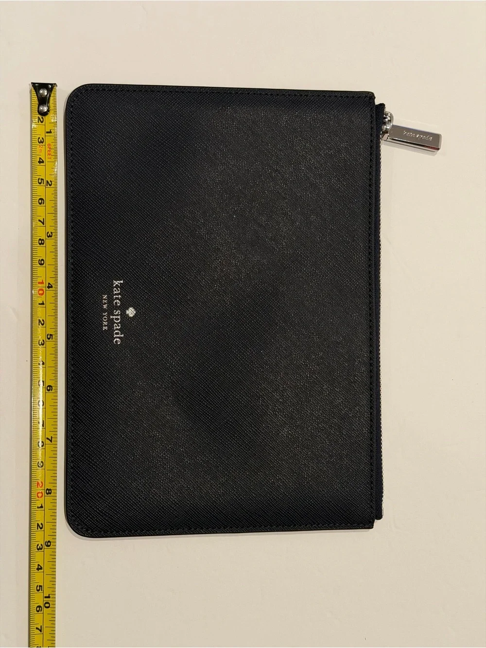 Kate Spade dark navy Saffiano Leather Zip Pouch clutch wallet
